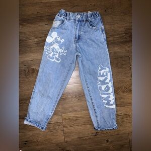 Zara Kids Blue Jeans with Mickey Design